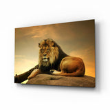 Lion Glass Wall Art