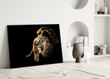 Lion Glass Wall Art