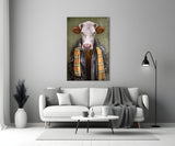 Ox Head Glass Wall Art