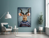 Deer Head Glass Wall Art