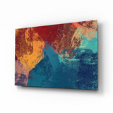 Abstract Colors Glass Wall Art