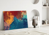 Abstract Colors Glass Wall Art