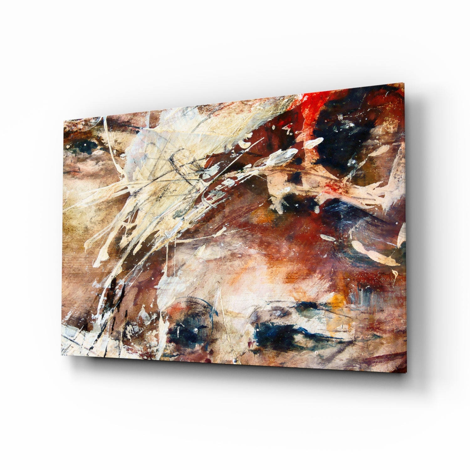 Abstract Colors Glass Wall Art