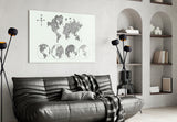 Continents Glass Wall Art