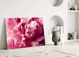 Pink Flower Glass Wall Art