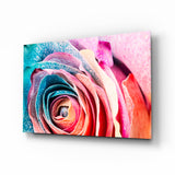 Colored Rose Glass Wall Art