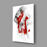 Red Thoughts Glass Wall Art