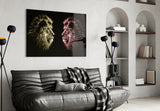 Lion Glass Wall Art