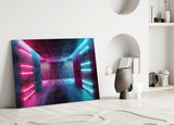 Neon Lights Glass Wall Art