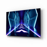 Neon Lights Glass Wall Art