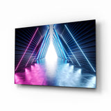 Neon Lights Glass Wall Art