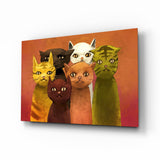 Cats Glass Wall Art