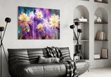 Flowers Glass Wall Art