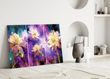 Flowers Glass Wall Art