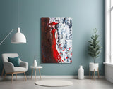 Woman in Red Hat Glass Wall Art