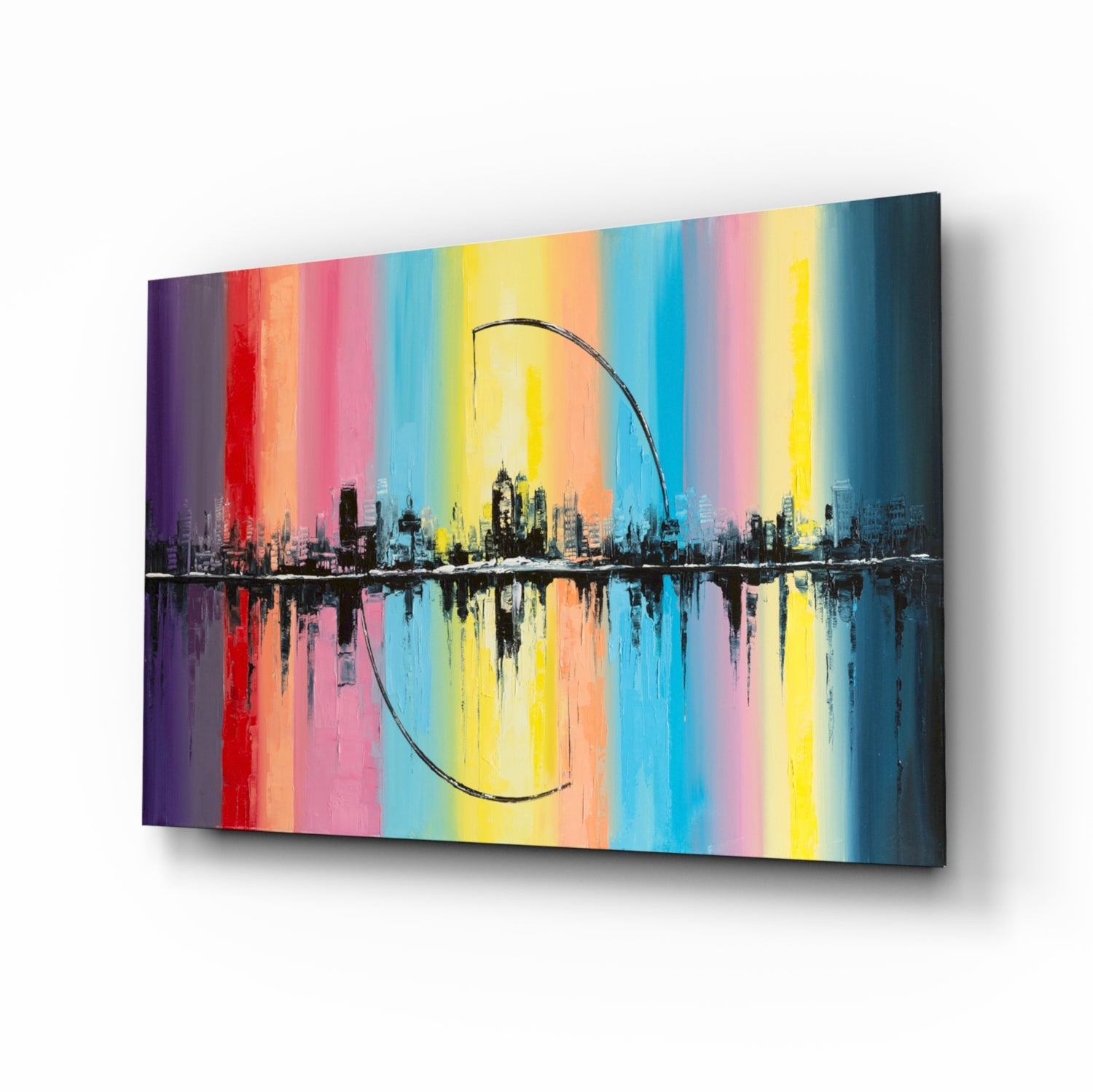 City Silhouette Glass Wall Art