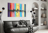 City Silhouette Glass Wall Art