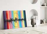 City Silhouette Glass Wall Art