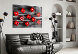 Dice Glass Wall Art