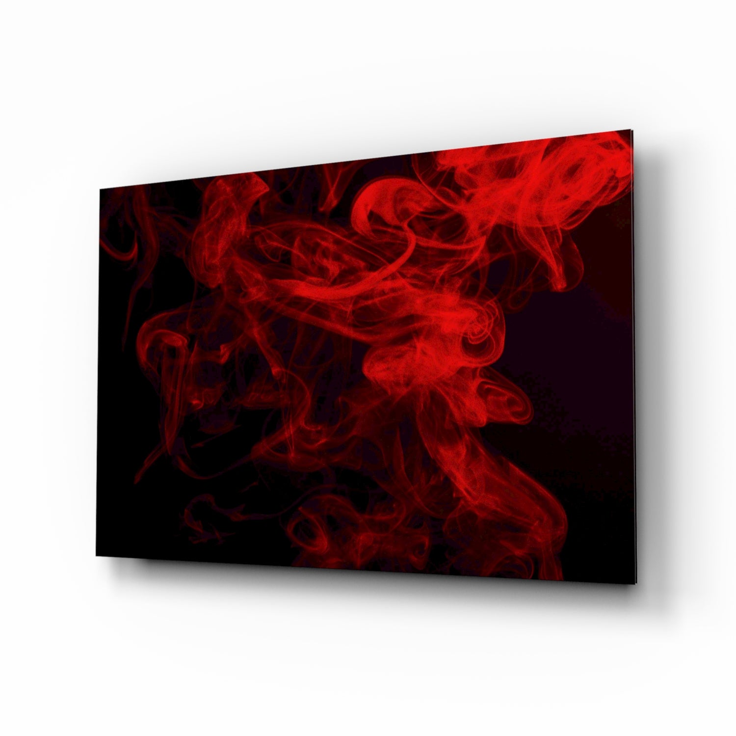 Red Smoke Glass Wall Art