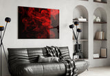 Red Smoke Glass Wall Art