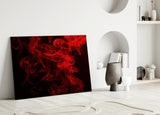 Red Smoke Glass Wall Art