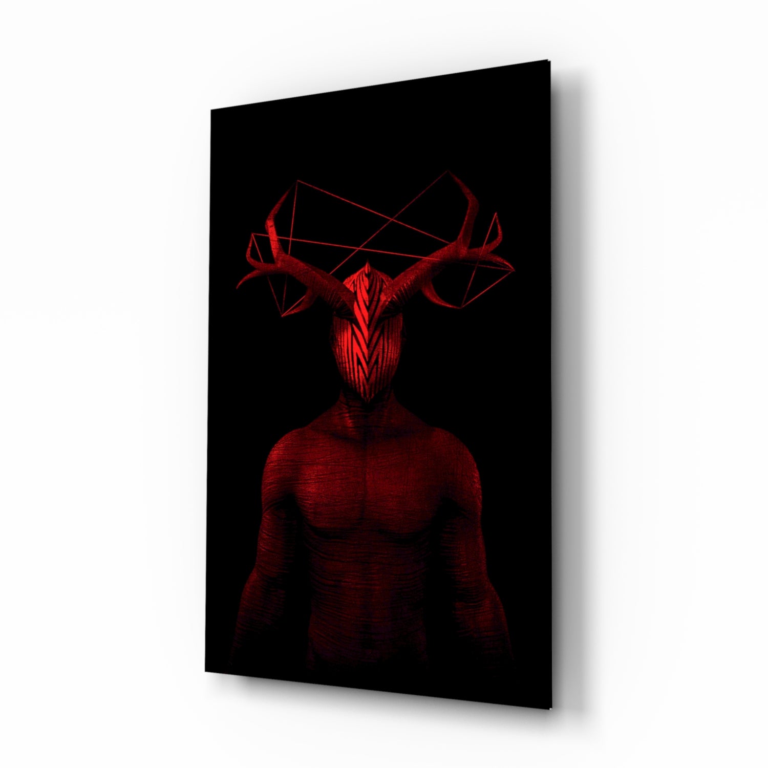 Donnie Red Glass Wall Art