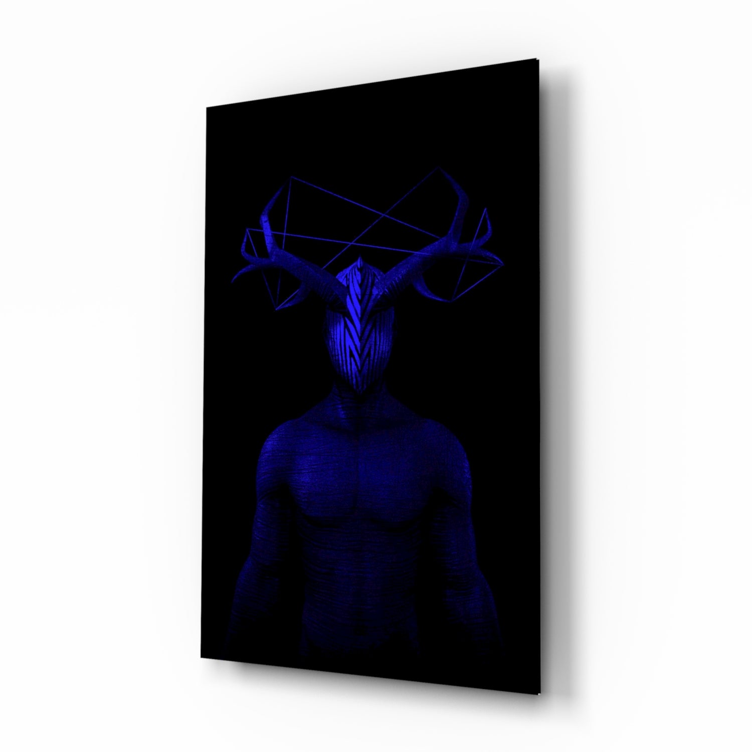 Donnie Blue Glass Wall Art