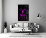 Donnie Purple Glass Wall Art