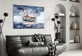 Steamer Glass Wall Art