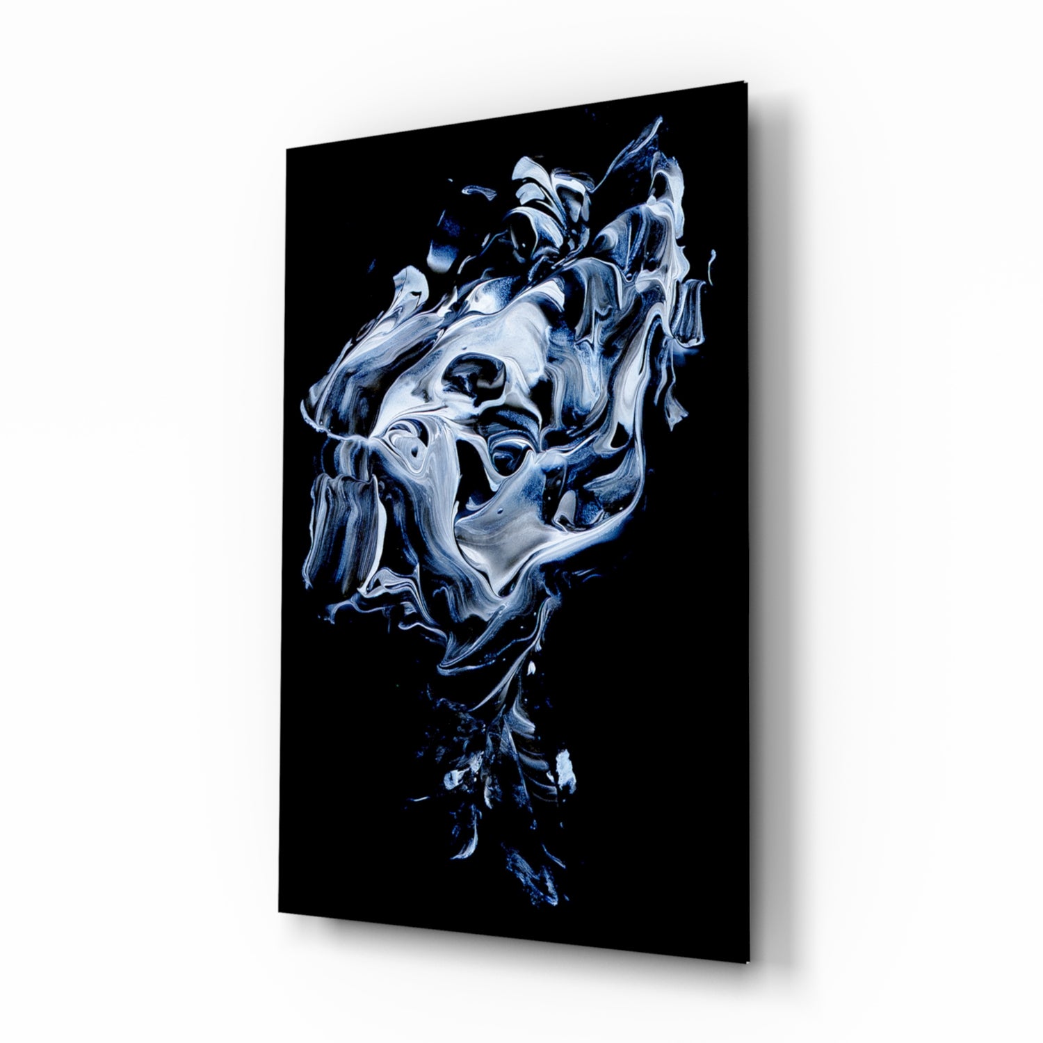 Abstract Gray Glass Wall Art