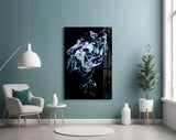 Abstract Gray Glass Wall Art