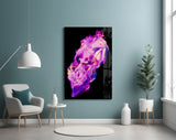 Abstract Purple Glass Wall Art