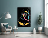 Abstract Colorful Portrait Glass Wall Art