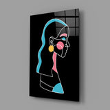 Abstract Colorful Portrait Glass Wall Art