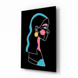 Abstract Colorful Portrait Glass Wall Art