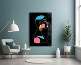 Abstract Colorful Portrait Glass Wall Art