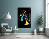 Abstract Colorful Portrait Glass Wall Art