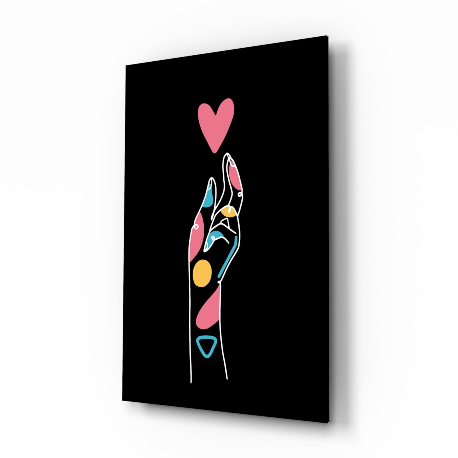 Abstract Colorful Hand Glass Wall Art