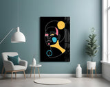 Abstract Colorful Portrait Glass Wall Art