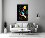 Abstract Colorful Portrait Glass Wall Art