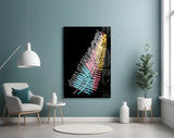 Colorful Fern Glass Wall Art