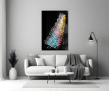 Colorful Fern Glass Wall Art