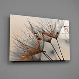 Cinnamon Dandelion Glass Wall Art