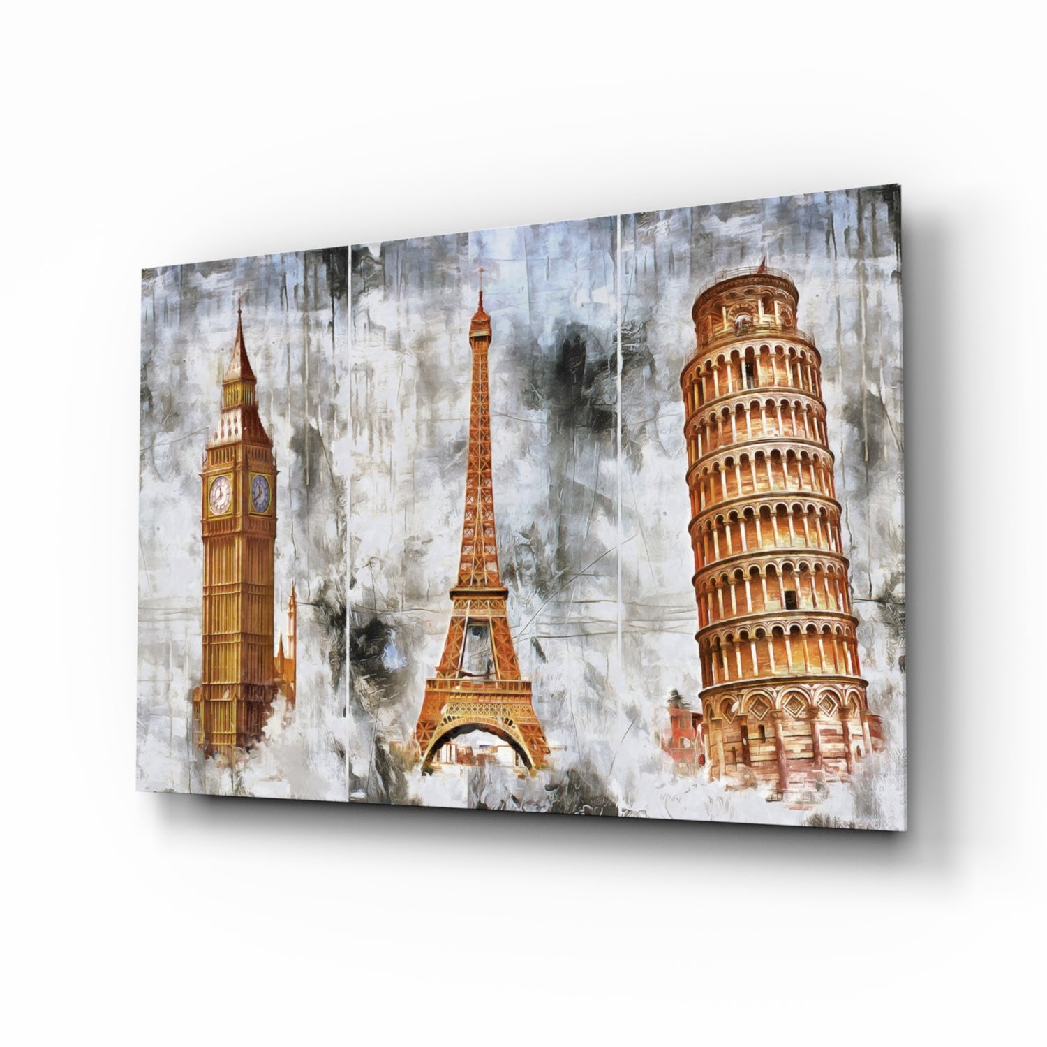 Famous Towers Glass Wall Art