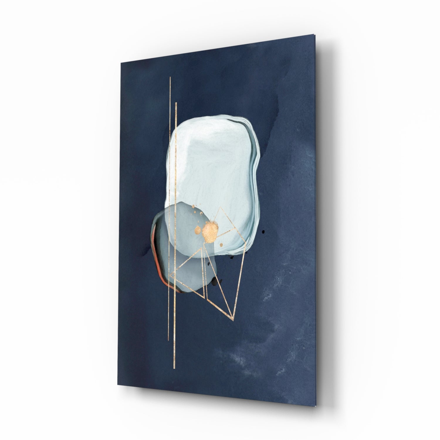 Abstract Gray Glass Wall Art