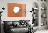 Abstract Cinnamon Glass Wall Art