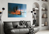 Abstract Silhouette Glass Wall Art