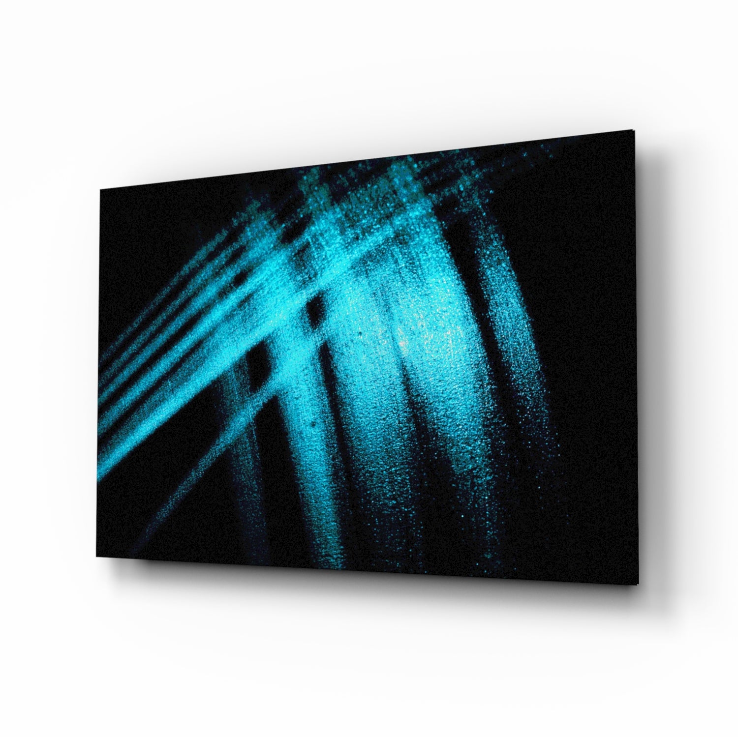 Blue Lights Glass Wall Art