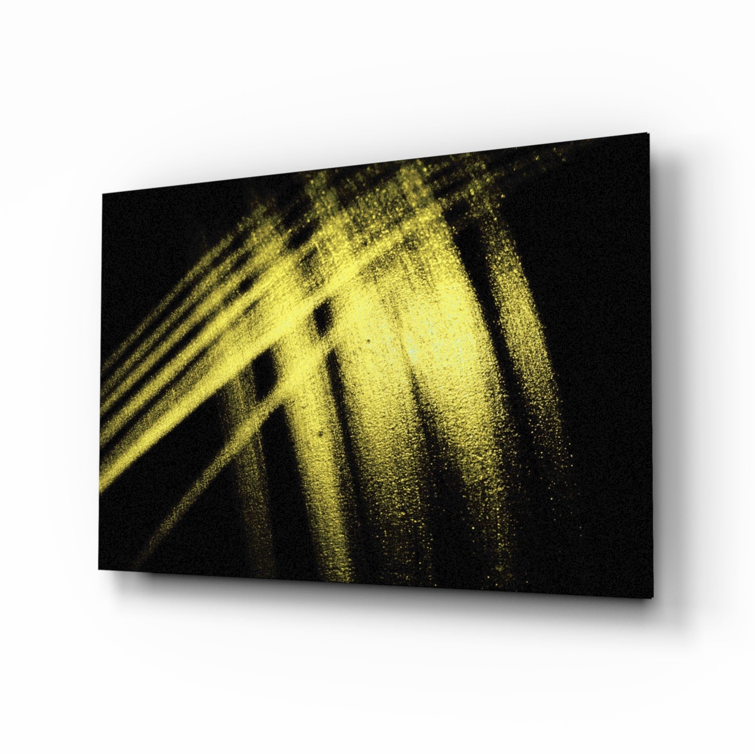 Yellow Lights Glass Wall Art